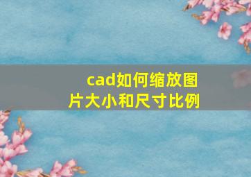 cad如何缩放图片大小和尺寸比例