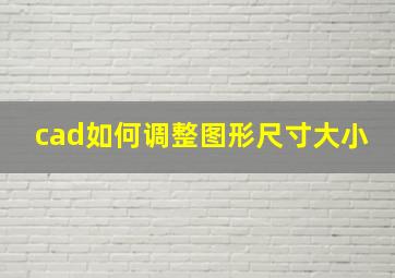 cad如何调整图形尺寸大小