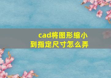 cad将图形缩小到指定尺寸怎么弄