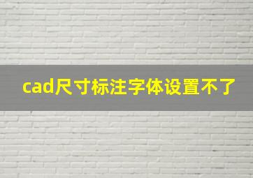 cad尺寸标注字体设置不了