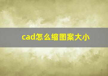 cad怎么缩图案大小