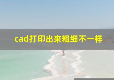 cad打印出来粗细不一样