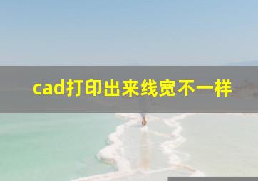 cad打印出来线宽不一样