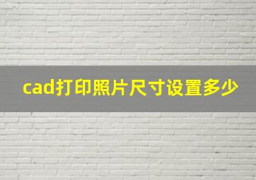 cad打印照片尺寸设置多少