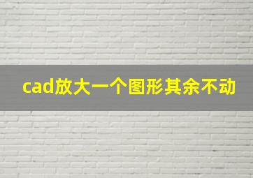 cad放大一个图形其余不动