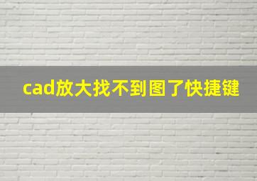 cad放大找不到图了快捷键