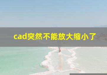 cad突然不能放大缩小了