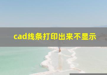 cad线条打印出来不显示