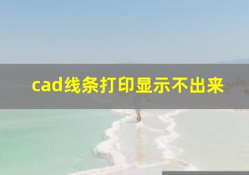 cad线条打印显示不出来