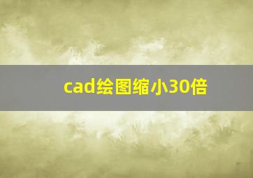 cad绘图缩小30倍