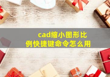 cad缩小图形比例快捷键命令怎么用