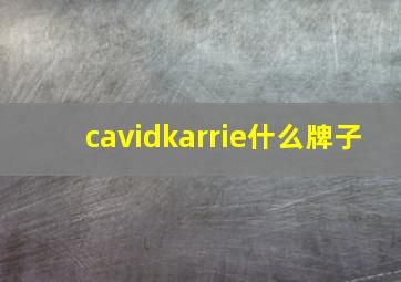 cavidkarrie什么牌子