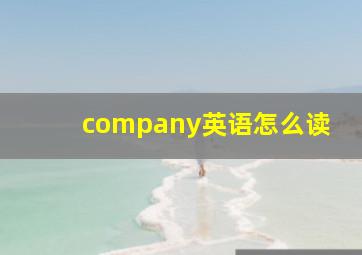 company英语怎么读