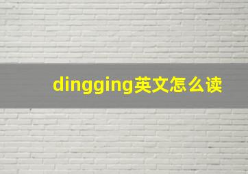 dingging英文怎么读