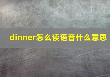 dinner怎么读语音什么意思