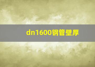 dn1600钢管壁厚