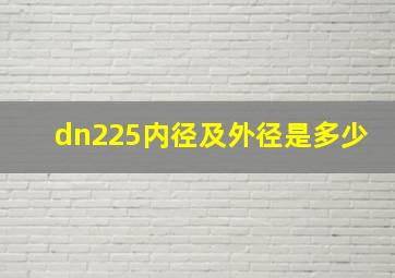 dn225内径及外径是多少