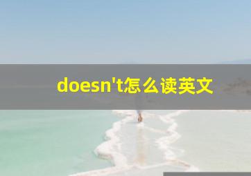 doesn't怎么读英文