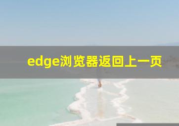 edge浏览器返回上一页