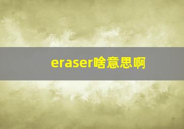 eraser啥意思啊