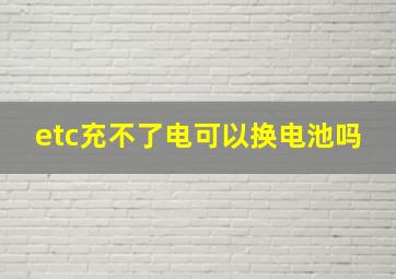 etc充不了电可以换电池吗