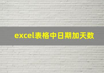 excel表格中日期加天数