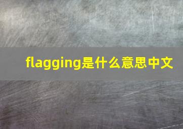 flagging是什么意思中文