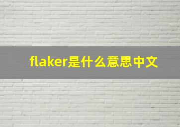 flaker是什么意思中文