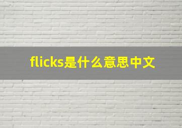 flicks是什么意思中文