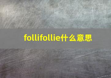 follifollie什么意思