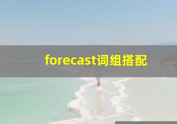 forecast词组搭配