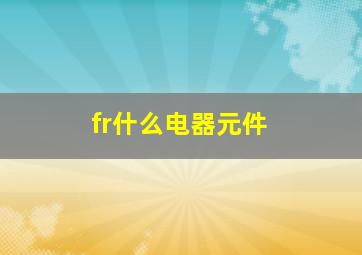 fr什么电器元件