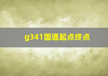 g341国道起点终点