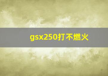 gsx250打不燃火