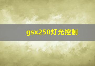 gsx250灯光控制