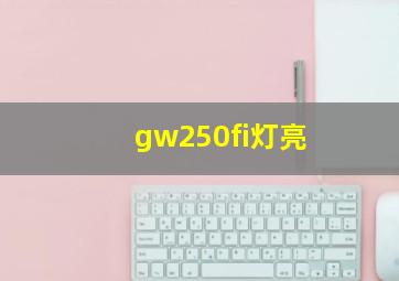 gw250fi灯亮