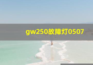 gw250故障灯0507