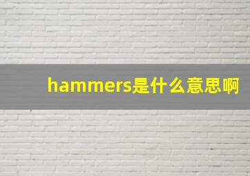 hammers是什么意思啊