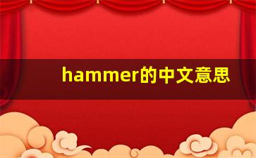 hammer的中文意思