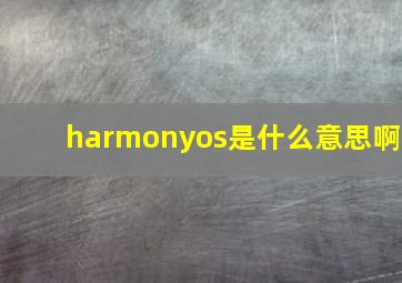 harmonyos是什么意思啊