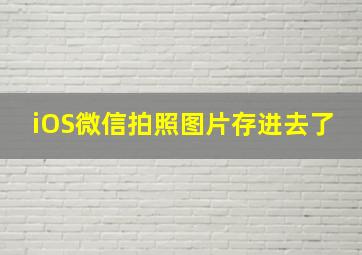 iOS微信拍照图片存进去了