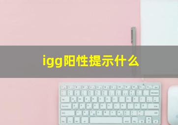 igg阳性提示什么