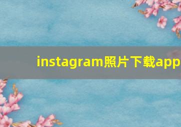 instagram照片下载app