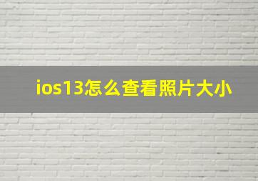 ios13怎么查看照片大小