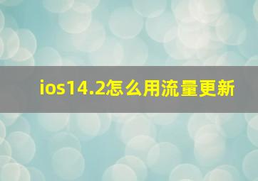 ios14.2怎么用流量更新