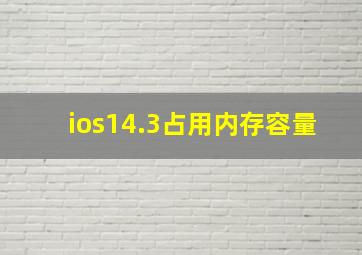 ios14.3占用内存容量