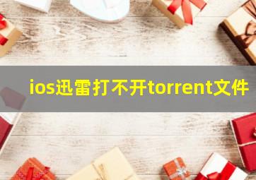 ios迅雷打不开torrent文件