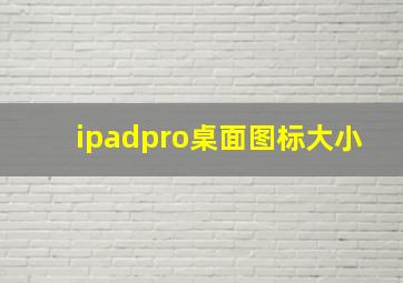 ipadpro桌面图标大小