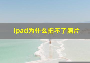 ipad为什么拍不了照片