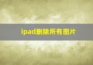 ipad删除所有图片